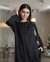 Black solid cord-set